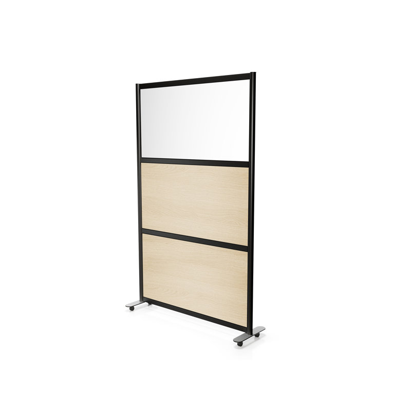 Cloison 3 panneaux Dionne, Transparent / Beige