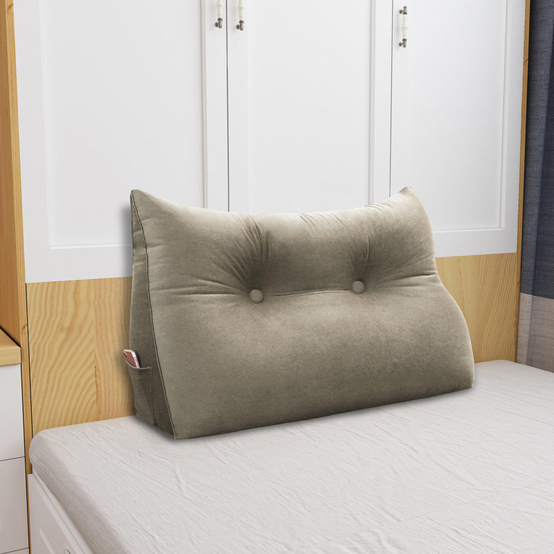 Wedge Reading Pillow, 50cm H x 60cm W, Light Tan
