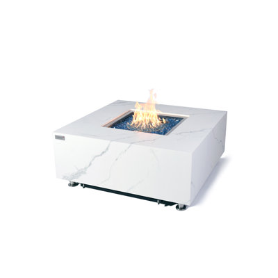 Square Stone Smokeless Outdoor Fireplace