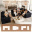 Ensemble de conversation modulaire 3 pièces en velours côtelé, sans assemblage requis, avec canapé modulaire de 79 po-690102571