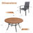 6-Person Round Patio Dining Set With Stackable PVC-Coated Polyester Chairs-61145057