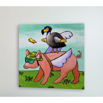 «Uh Oh No Go Dodo» par Janet Nelson, reproduction sur toile tendue