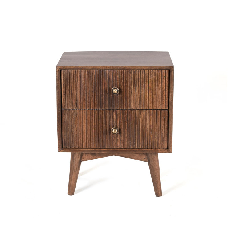 45 cm W Solid Wood Bedside Table