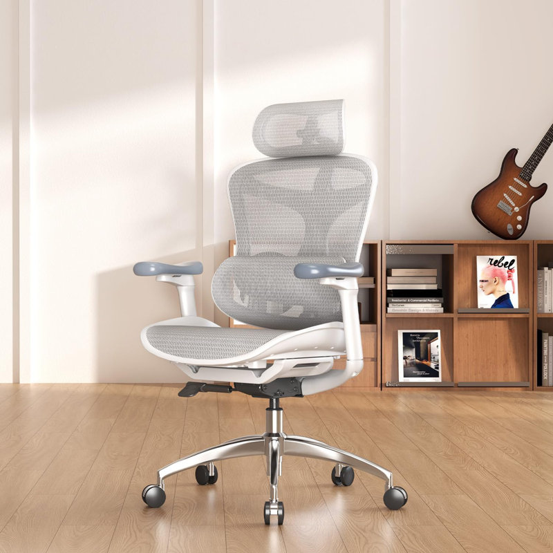 Chaise d'ordinateur C300, chaise ergonomique avec accoudoirs 4D, soutien lombaire dynamique, pour la maison et les jeux