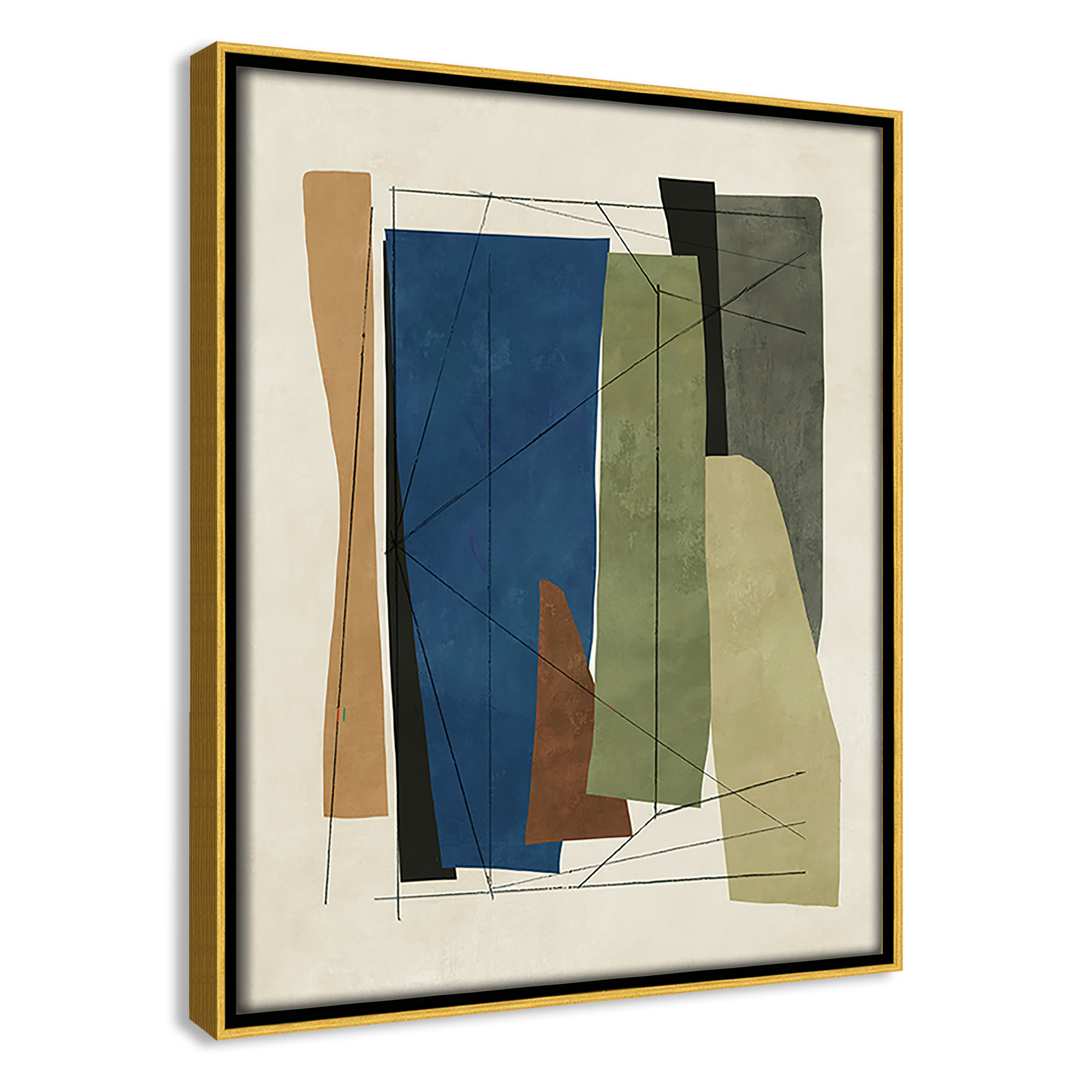 Sync I by Tom Reeves, 11.5" H x 9.5" W x 2" D, Gold Framed