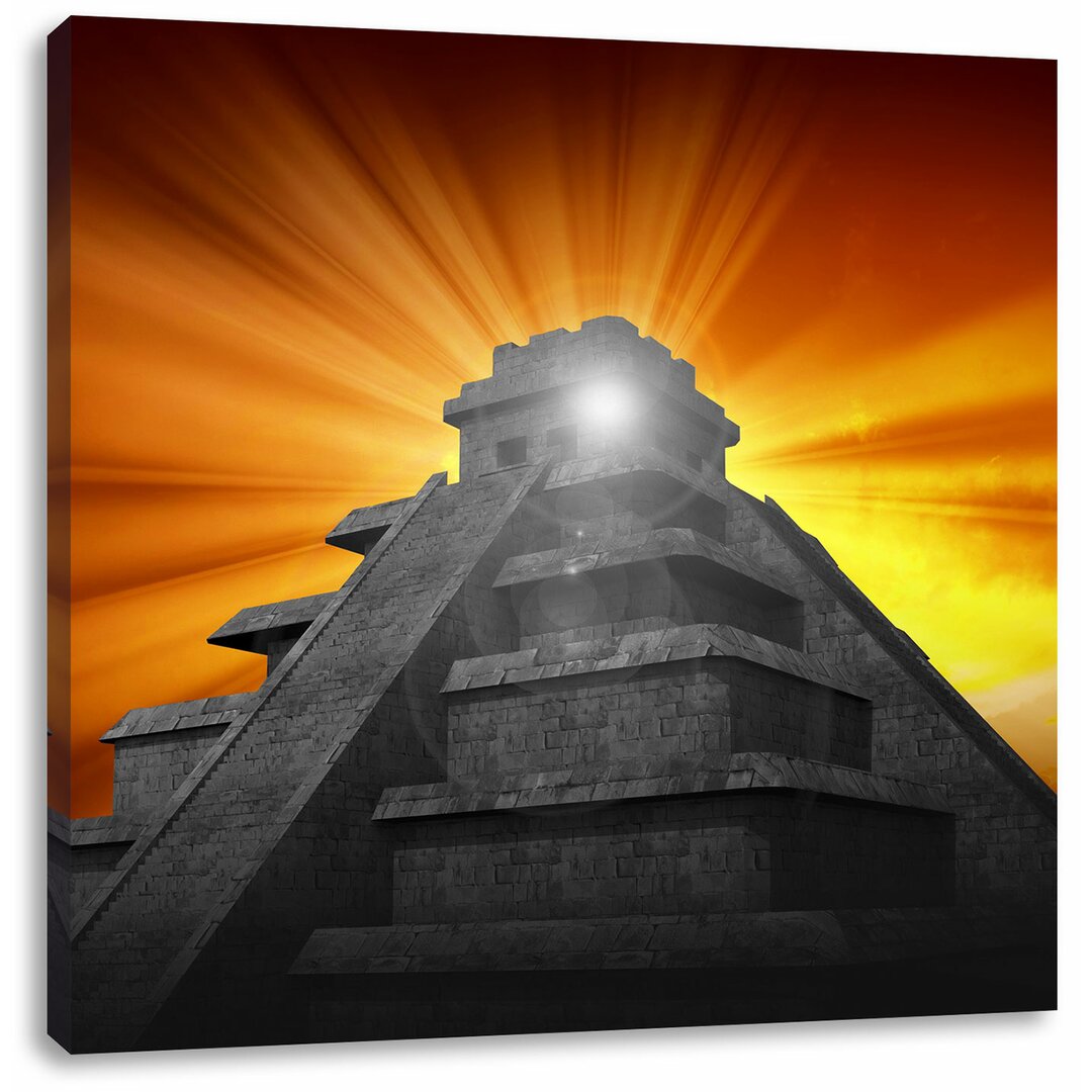 Leinwandbild Maya Pyramide Tempelanlage