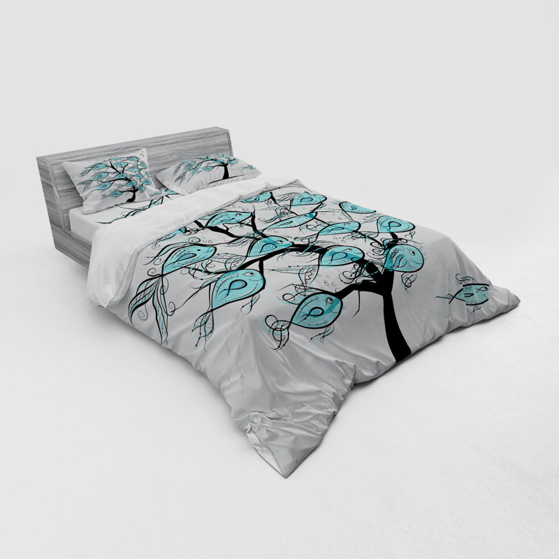 Ensemble de housse de couette Fish Microfiber Coastal, Housse de couette grand + 3 pièces supplémentair