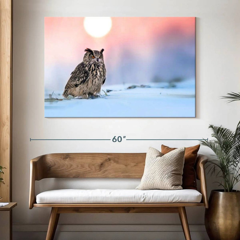 Brampt Enchanting Eagle Owl, 34" H x 51" W