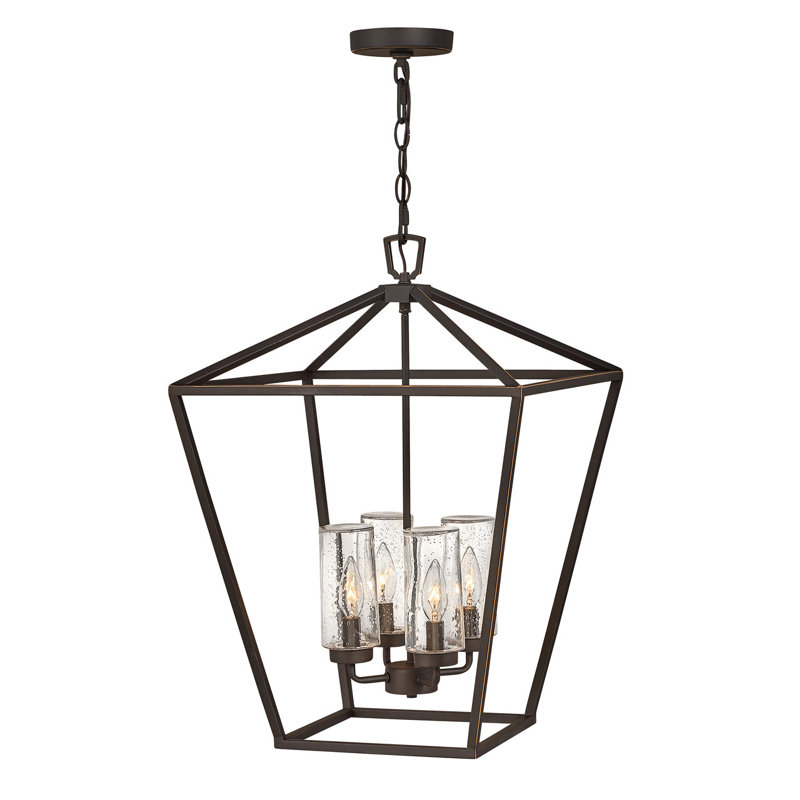 Alford Place 4 -Bulb 24.5" H Outdoor Chandelier, Oil Rubbed Bronze