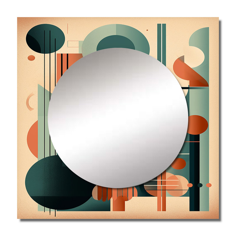Leontxo - Miroir mural moderne Mid-Century pour chambre à coucher, 23 po x 23 po