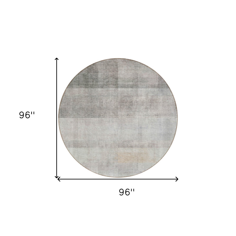 Tapis d'intérieur rond antidérapant 8 'Taupe