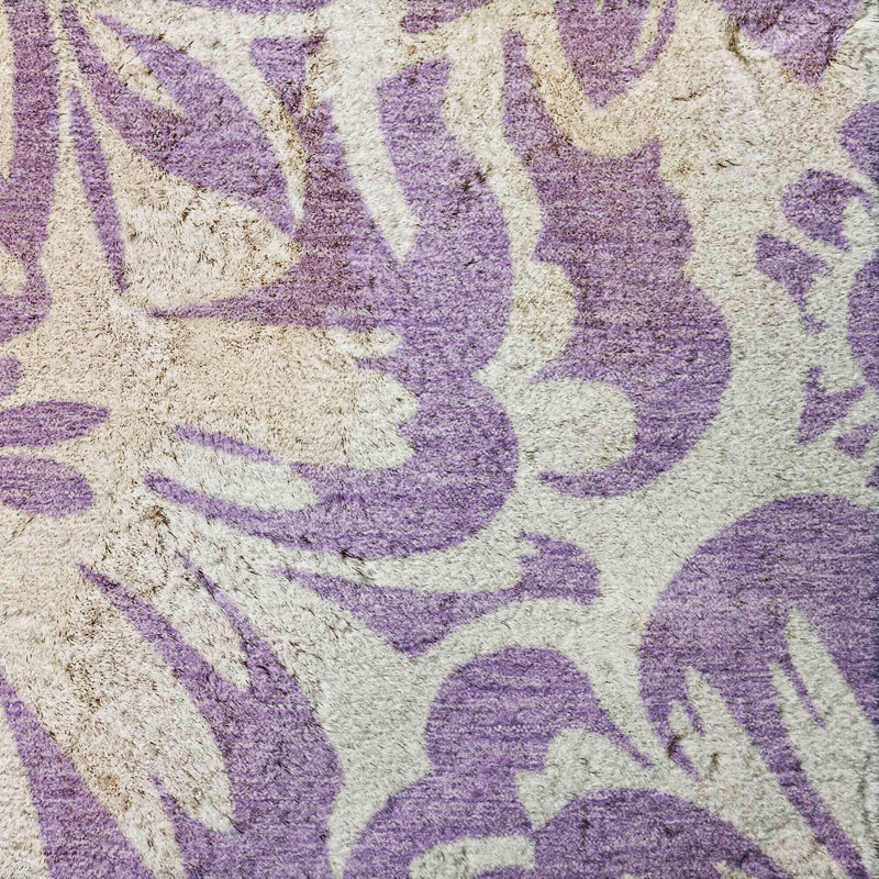 Tapis à poil long de qualité supérieure lavable à la machine ADS551, Mauve, 8' x 10'