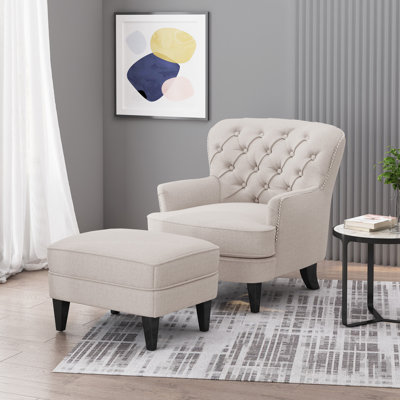 Michaelson Upholstered Armchair with Ottoman