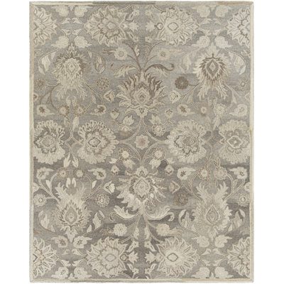 Tapis taupe / chameau / gris en laine touffeté à la main Applegate