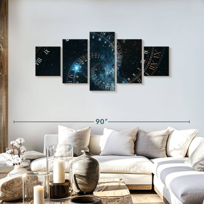 Temps dans l'espace, H 30 po x l 68 po