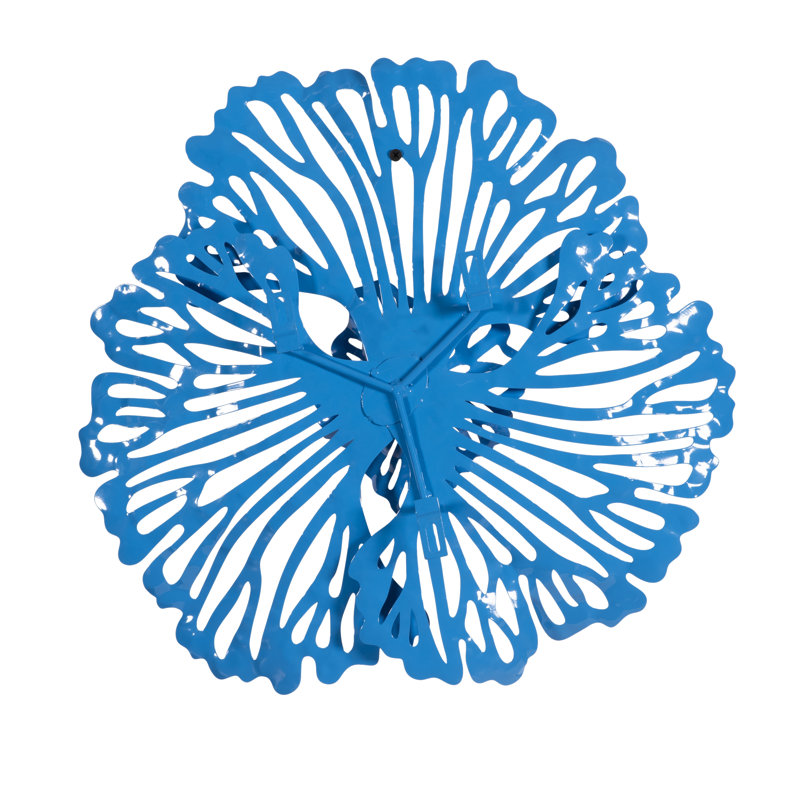 Flower Wall Art Extra Small Metal, Blue