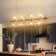Dandelion 12-Light Starburst Ceiling Lighting Kitchen Island Crystal Firework Chandelier