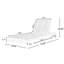 Chaise longue de patio en bois d'acacia moderne et inclinable réglable pour l'extérieur