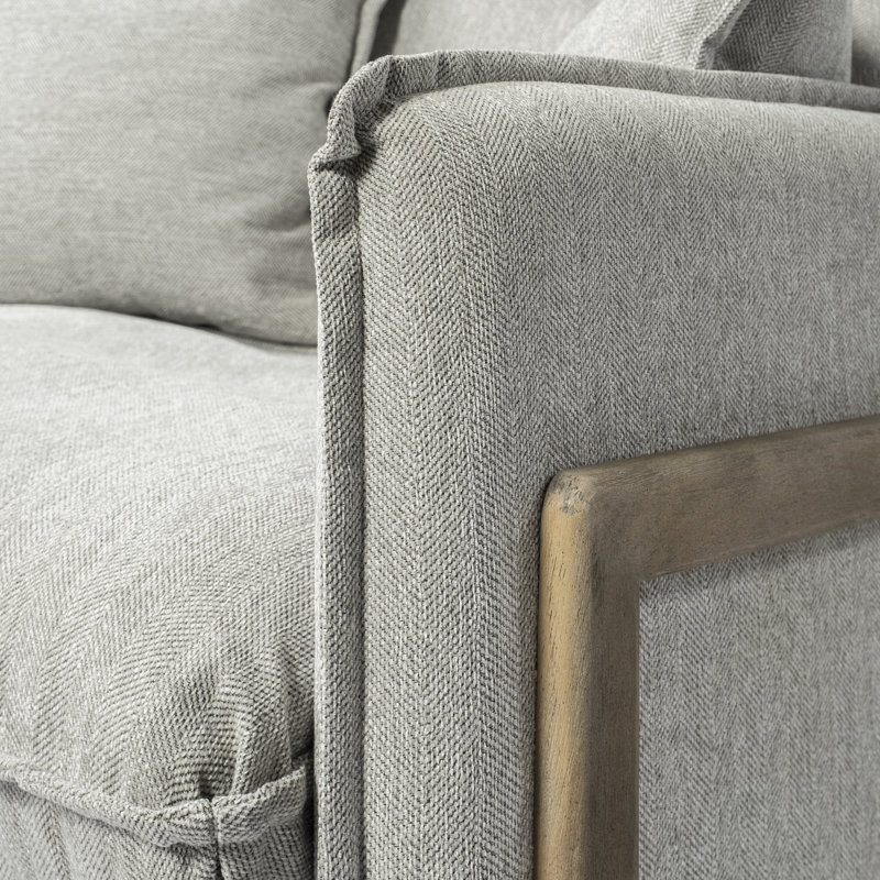 Lanece Upholstered Club Chair, Frost Gray