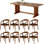 Modern simple solid wood dining table set.
