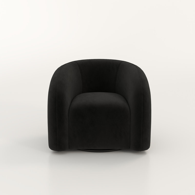 Bricyn Swivel Barrel Chair, Black