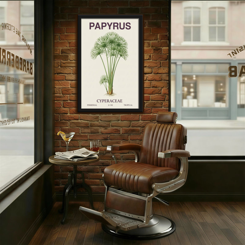 «Plants & Flowers Papyrus Plant», reproduction d'art botanique, H 30 po x l 20 po