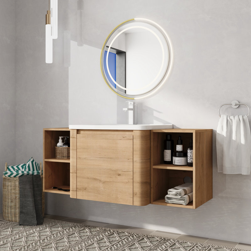 Ensemble de meuble-lavabo simple 48 po avec comptoir en céramique, 48"
