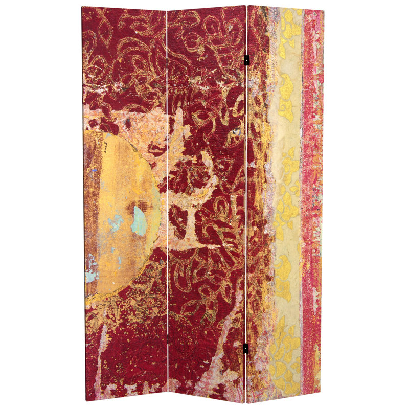 47.25'' 3 - Panel Folding Room Divider, Fire Dancer