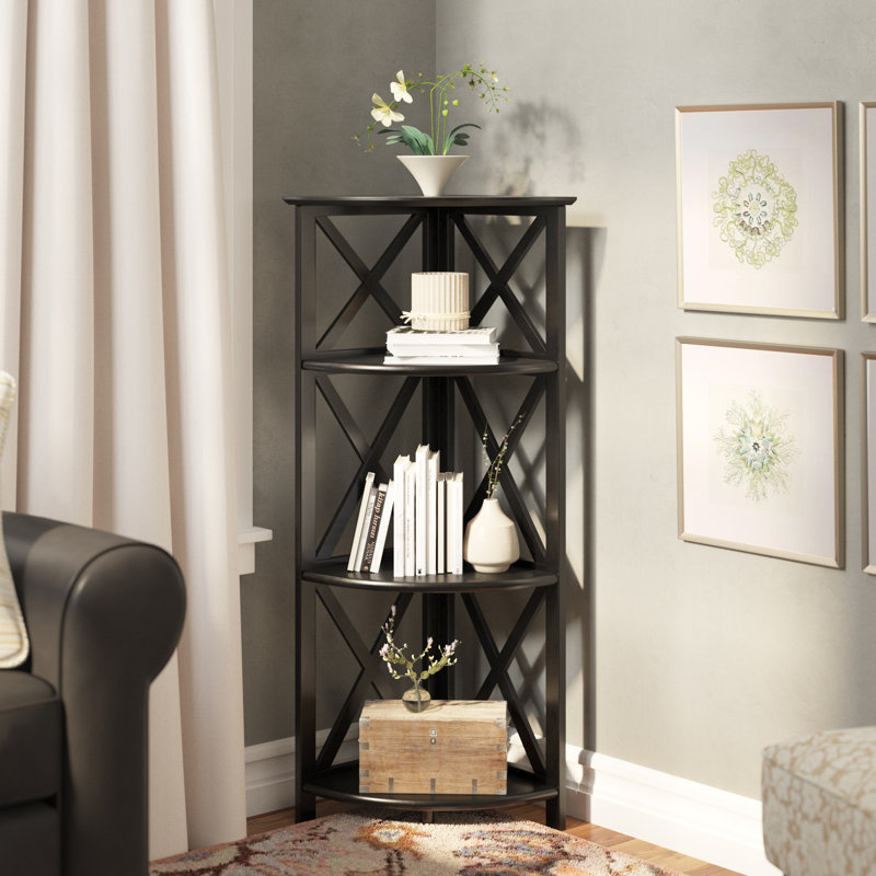 Thelen Corner Bookcase, Black