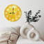 Horloge chiffres en gelée jaune