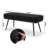 43.3"W Modern Upholstered Bench with Metal Frame and Teddy Fabric-1424308444