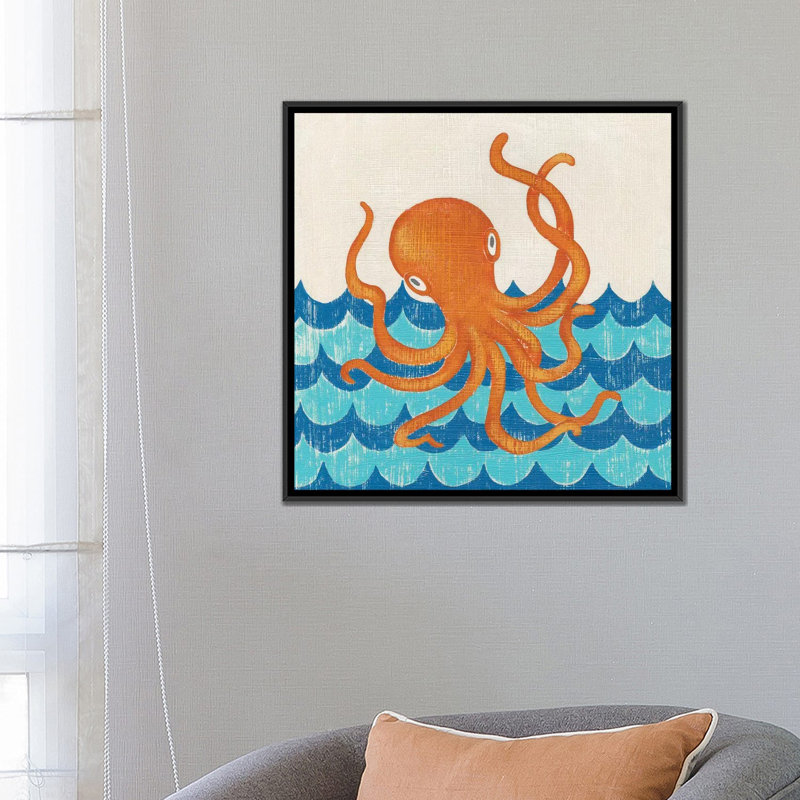 «Trumans Voyage II», art sur toile, Toile avec cadre flottant noir, H 18 po x l 18 po x P 1,5 po, No Matte