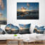 Coussin de seascape coucher de soleil à la perhouse beach-372533044