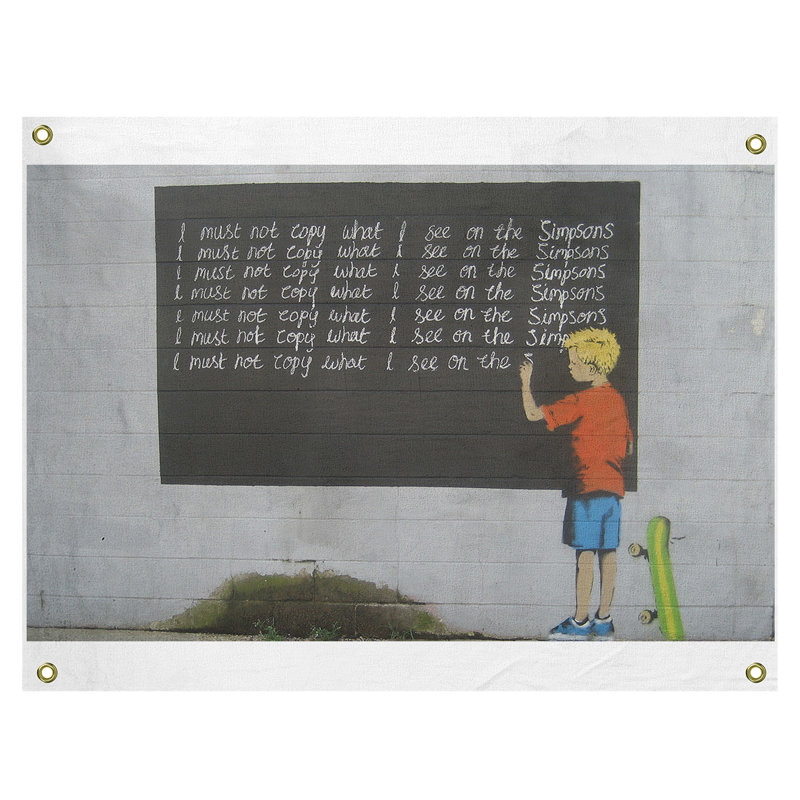 Polyester i ne doit pas copier ce que je vois sur le tapisserie simpsons, H 59 po x l 80 po x P 1 po