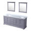 Meuble-lavabo double blanc l 80 po x P 22 po et miroirs 30 po Dukes-112872592-66637726