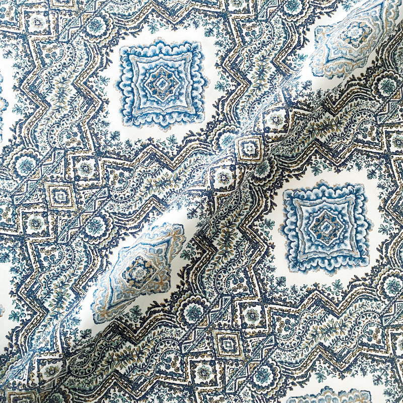 Sana Geometric Cotton Blend Fabric
