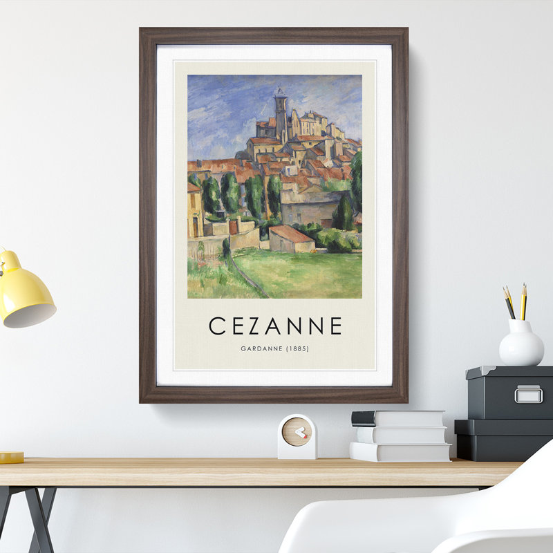 Gardanne Vol.2 by Paul Cezanne - Single Picture Frame Print, Walnut Framed, 65cm H x 48cm W x 2cm D