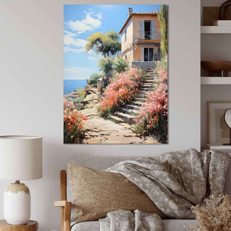 Sommet chalet dans les Alpes françaises 3 - art mural paysage, Toile tendue, H 32 po x l 16 po