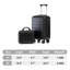 14 "/ 20" 2 pièces / ensemble dans un bagage à roulettes en ABS, avec serrure à combinaison, étui à cosmétiques 14 "(noir)