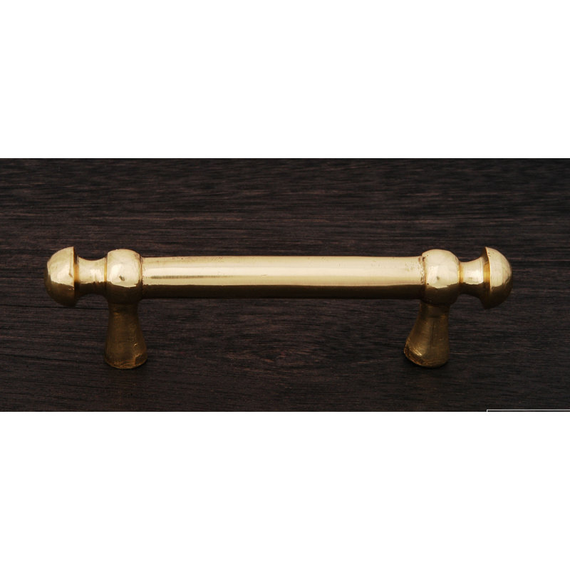 Polished Brass 3'' Bar Pull with Mounting Hardware