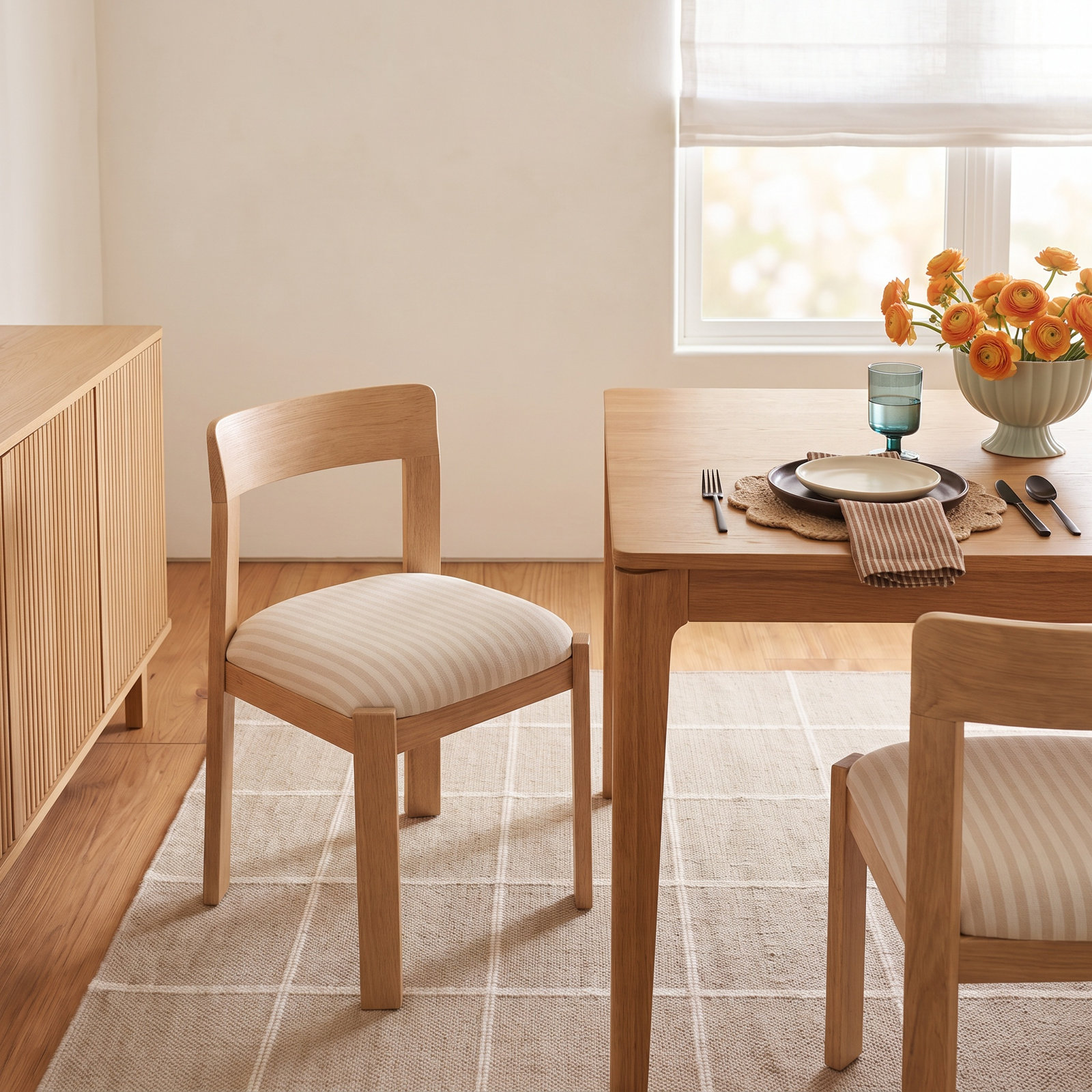 Walston Dining Chair, White; Gray