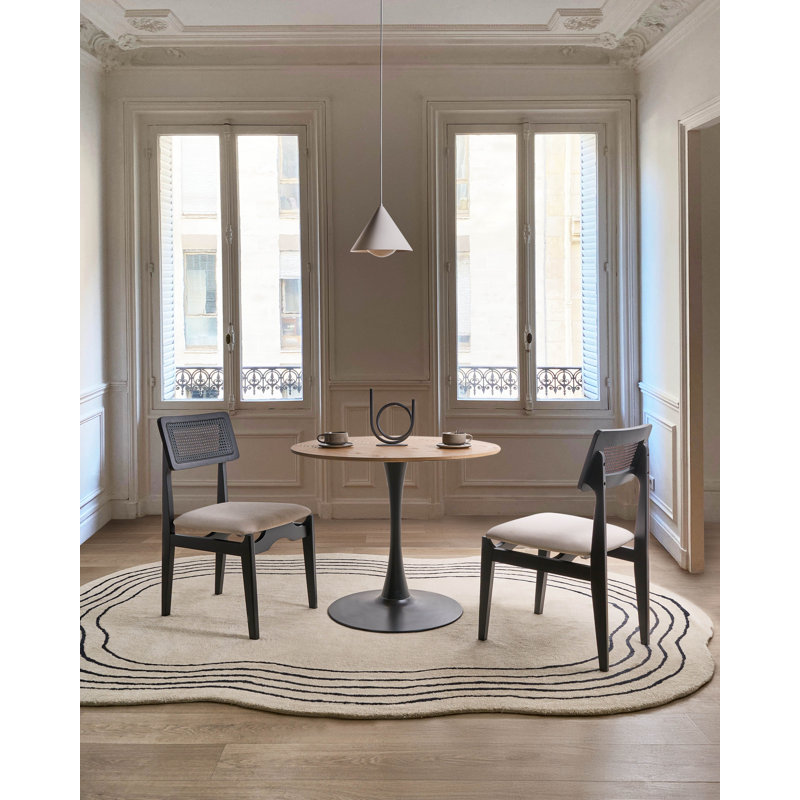 47cm H Fabric Upholstered Side Chair, Black