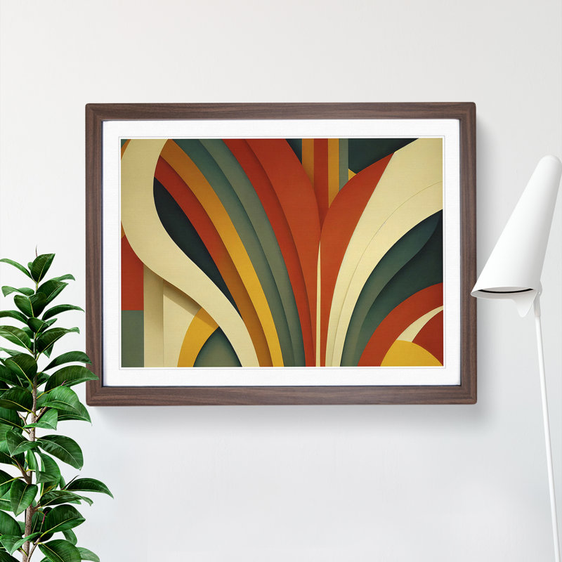 Art Deco Art Vol.2 - Single Picture Frame Print, Walnut Framed, 34cm H x 46cm W x 2cm D