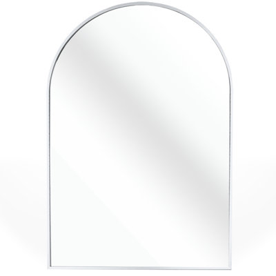 20X30 Inch Silver Arched Mirror For Bathroom Wall Grace, Hd Glass, - Rust Aluminum, Installation Tools Bathroom, High Definition 4Mm Shatterproof Protection