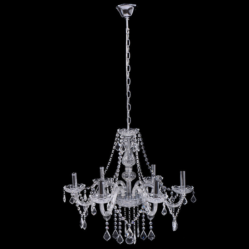 Luminaire suspendu élégant en cristal 6 lumières 