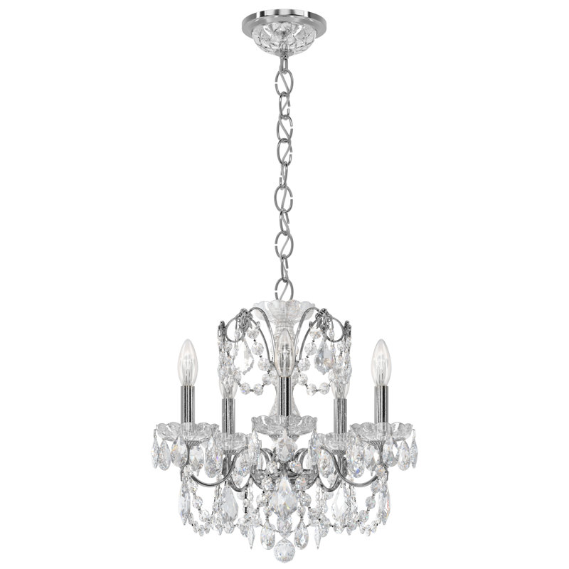 Century 5 - Light Chandelier, Polished Silver