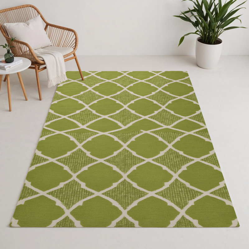 Tapis brun intérieur et extérieur Trellis, Rectangle 5 pi x 7 pi