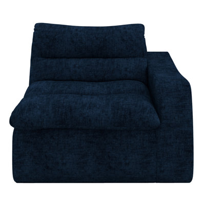 Élégant fauteuil Lazy Couch - conception tout en courbes, rehausse l'esthétique bleue du salon sans cadre en bois