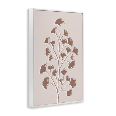 Brown Gingko Leaves Giclee Art, design by Martina Pavlova