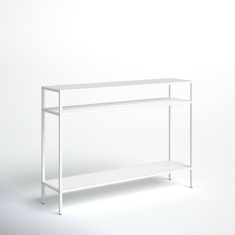 Aisha Console Table, Matte White, 30" H x 42" W x 10" D